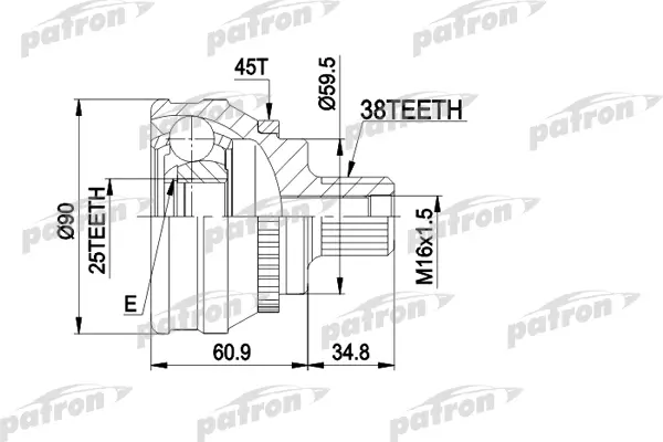 

PATRON ШРУС PATRON PCV1121