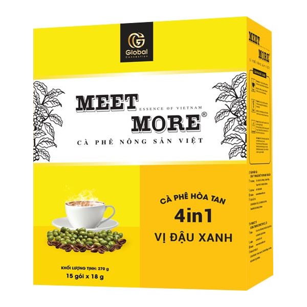 

Кофе растворимый фруктовый Meet More Бобы мунг, 15 стиков по 18 г