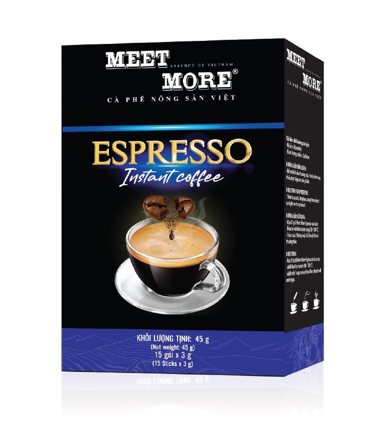 Кофе растворимый Meet More Эспрессо, 15 стиков по 3 г