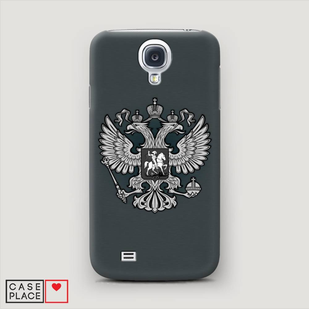 фото Чехол awog "герб россии серый" для samsung galaxy s4