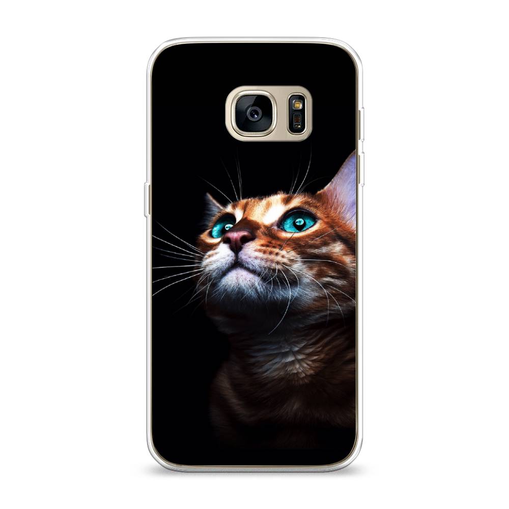 фото Чехол awog "мечтательный кот" для samsung galaxy s7