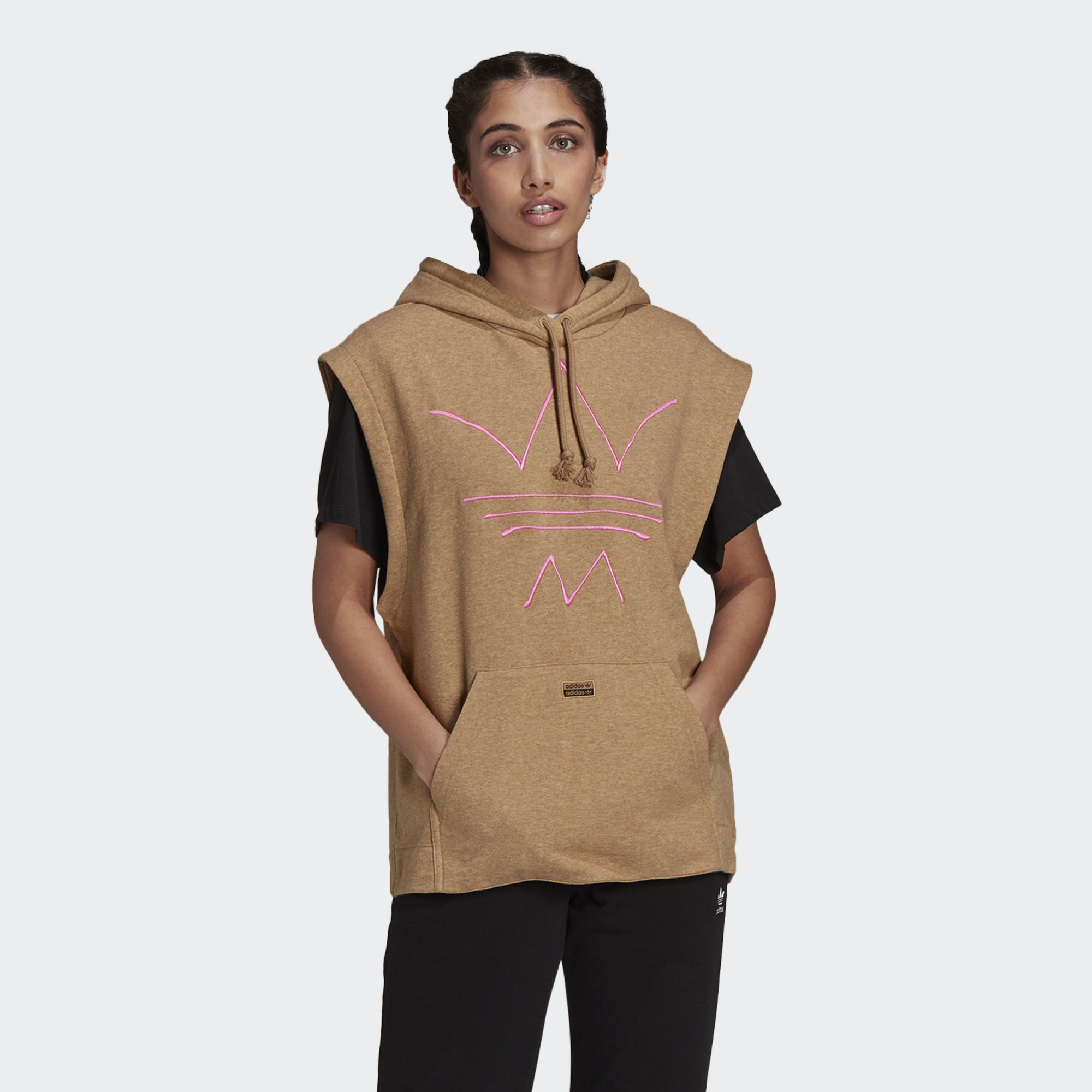 

Худи женское Adidas GN4337 бежевое 36 EU, GN4337
