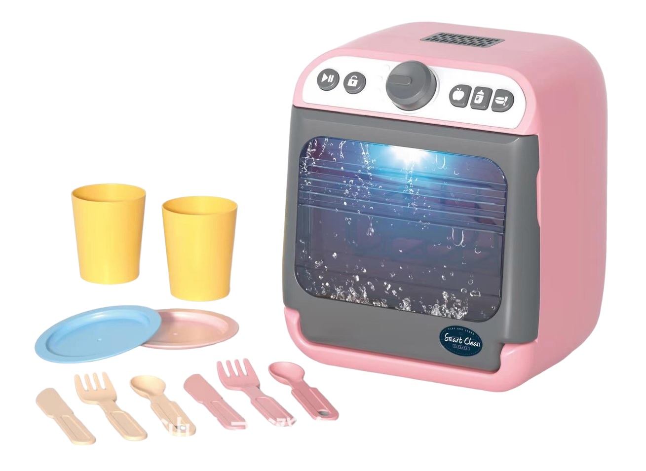 Детская посудомоечная машина MSN Toys LD886, розовый детская стиральная машина и утюг наша игрушка бытовая техника 802200