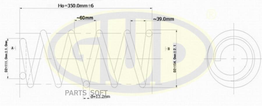 Пружина Пер Daewoo Lacetti 14 16 Nubira 16 05 6400₽