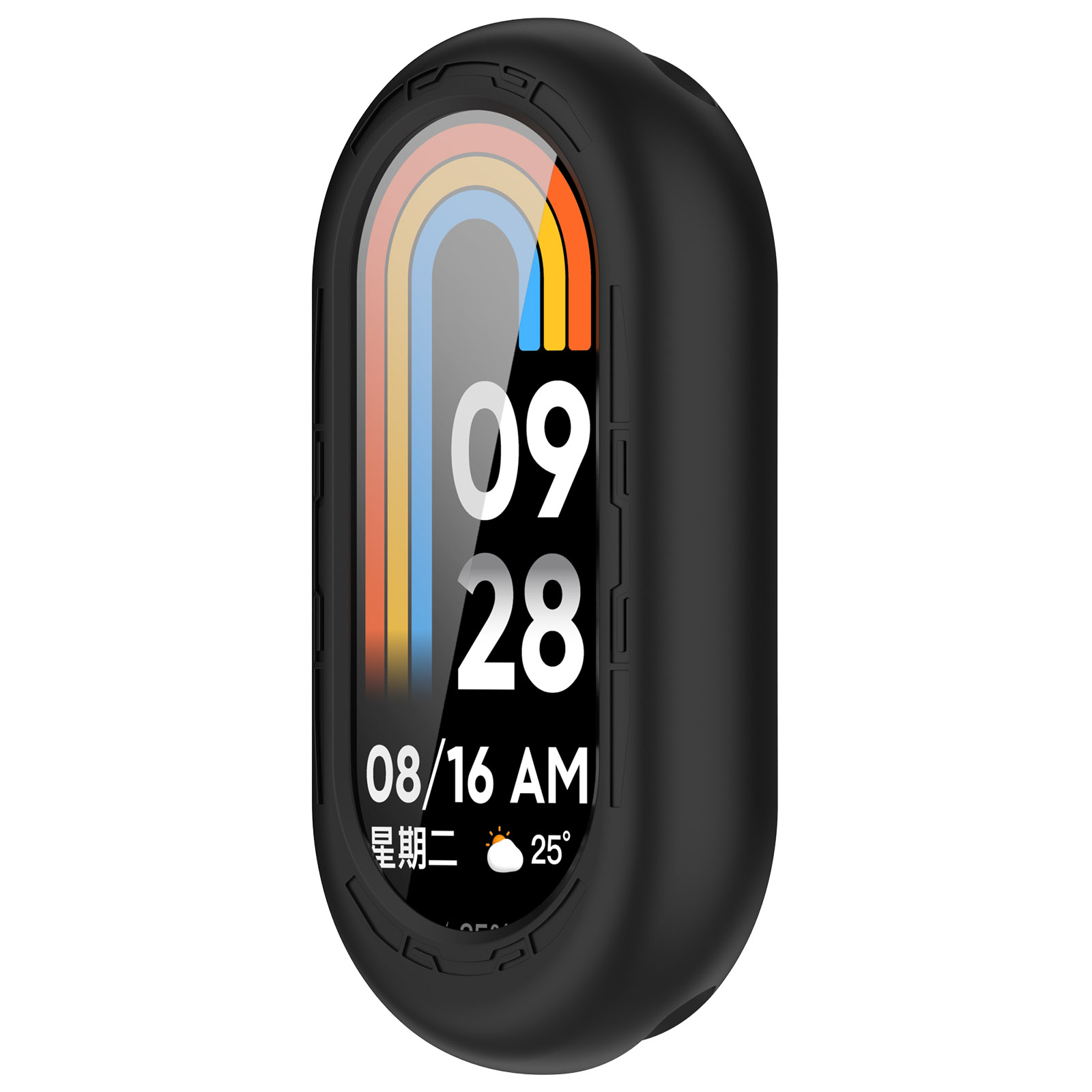 Защитный силиконовый чехол для Xiaomi Mi Band 8, черный