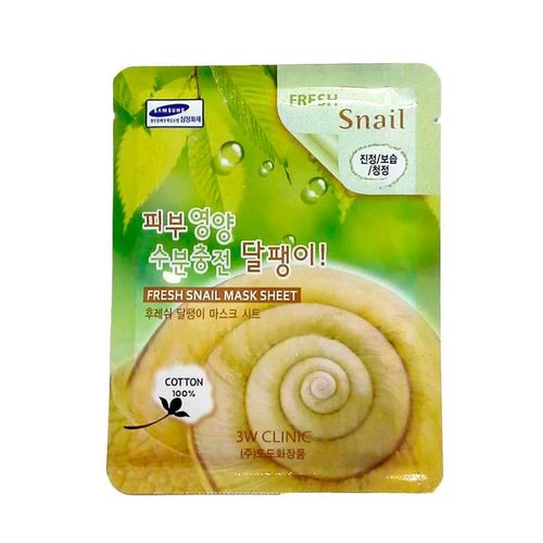 

Тканевая маска для лица 3W Clinic Fresh Snail Mucus Mask Sheet 10 шт, Тканевая маска