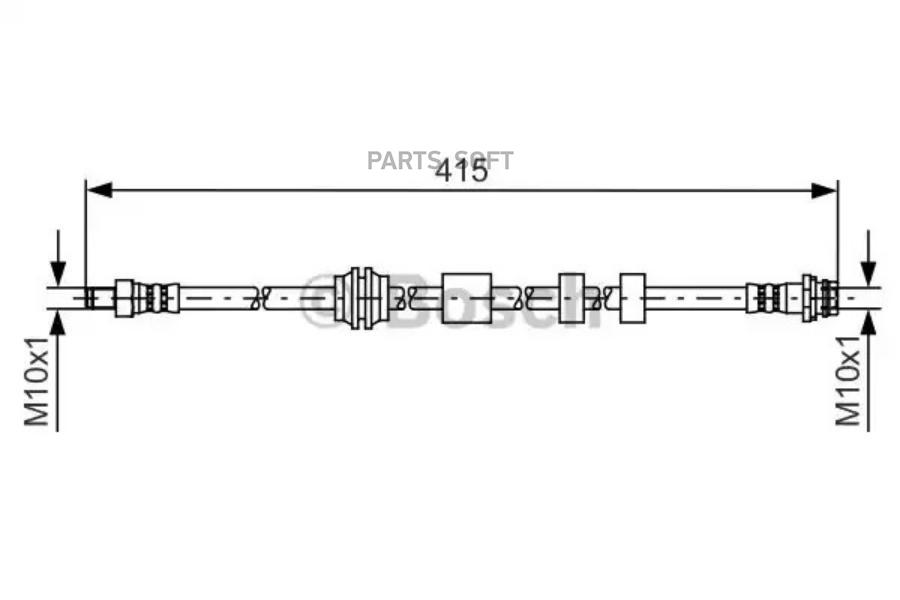 

1 987 481 425_шланг тормозной передний l=415 ford mondeo/s-max/galaxy, volvo s60/s80 all