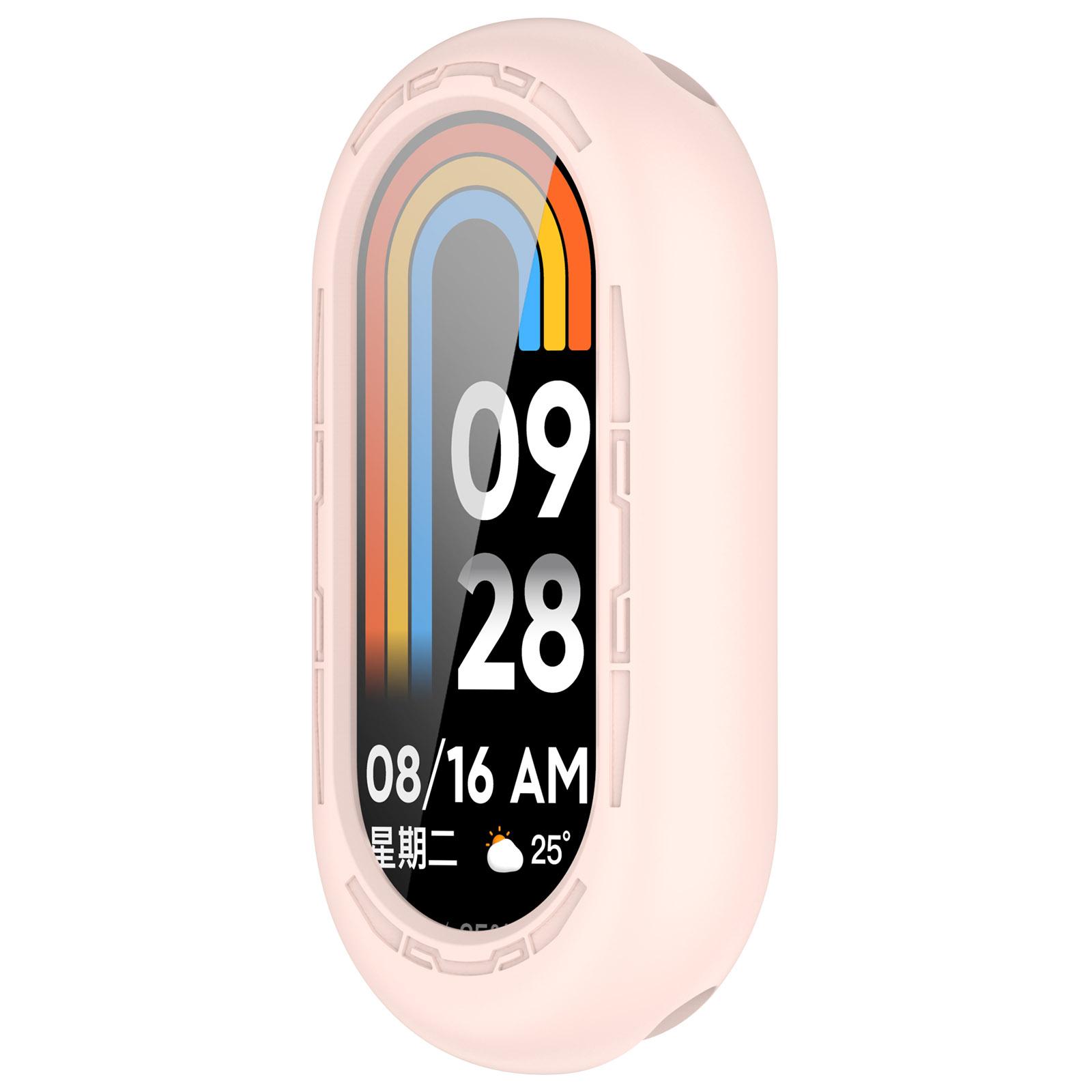 Защитный силиконовый чехол для Xiaomi Mi Band 8, светло-розовый