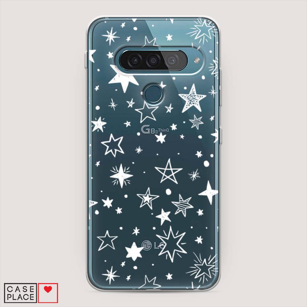 

Чехол Awog "Звездочки графика белая" для LG G8s ThinQ, 84050-7