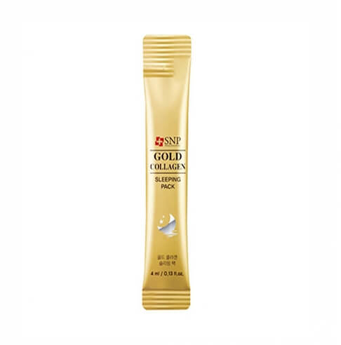 

Ночная маска для лица с коллагеном и золотом SNP Gold Collagen Sleeping Pack 5 шт, Ночная маска для лица