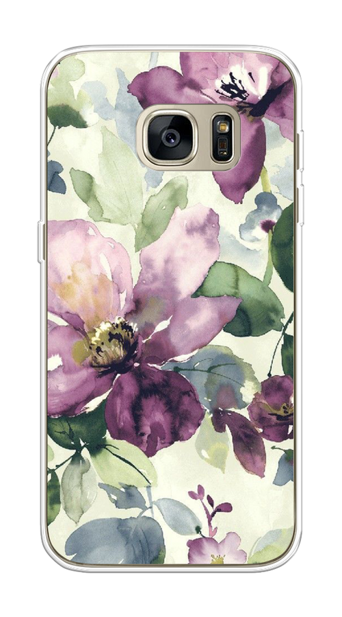 

Чехол Awog на Samsung Galaxy S7 "Сиреневые цветы-акварель", Фиолетовый, 24550-10