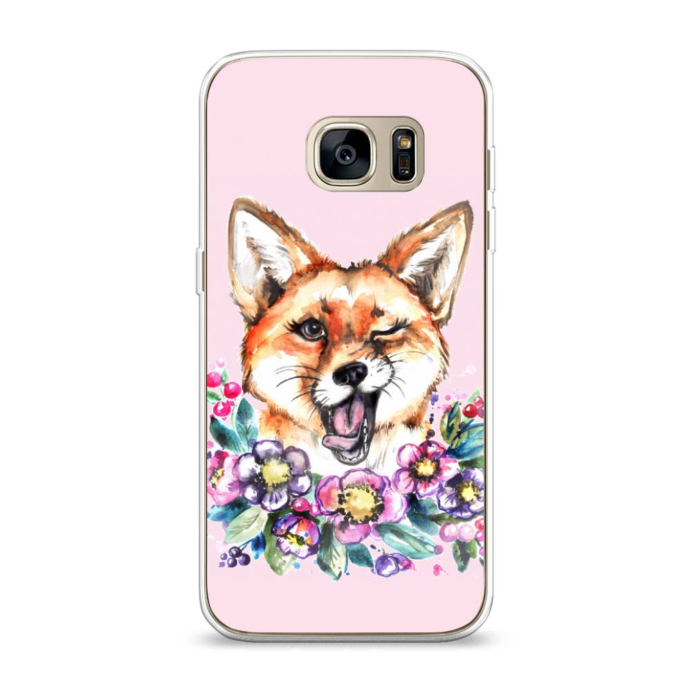 

Чехол Awog на Samsung Galaxy S7 "Подмигивающая лиса", Оранжевый, 24550-10