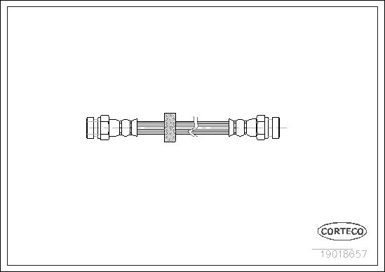 

19018657_Шланг Тормозной Задний L=165 Vw Роlо 1.0-1.9Sdi 94-02 CORTECO 19018657