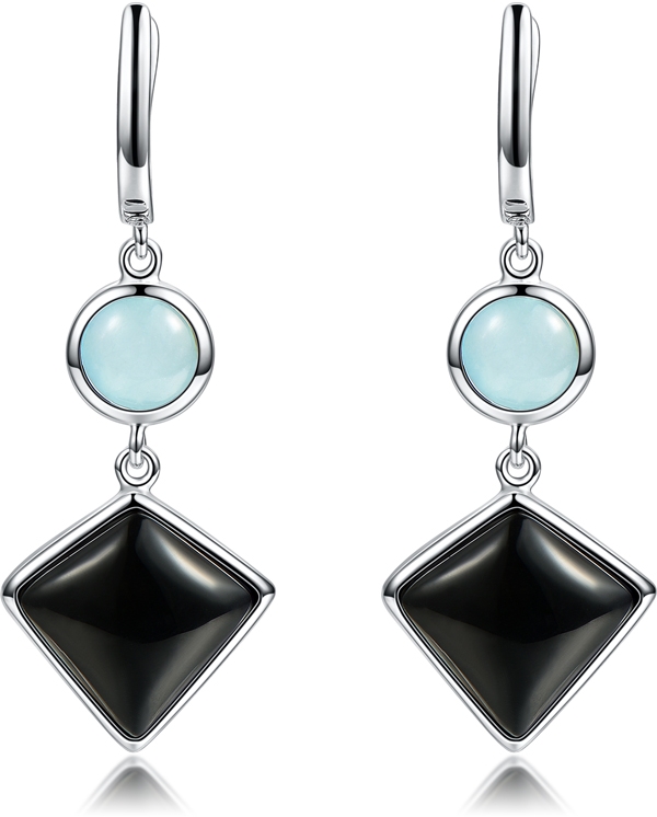 

Серьги из серебра с ониксом Balex Jewellery 2432930191, 2432930191
