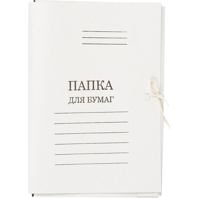 

Папка с завязками Дело немелован. Т, 949080, Белый