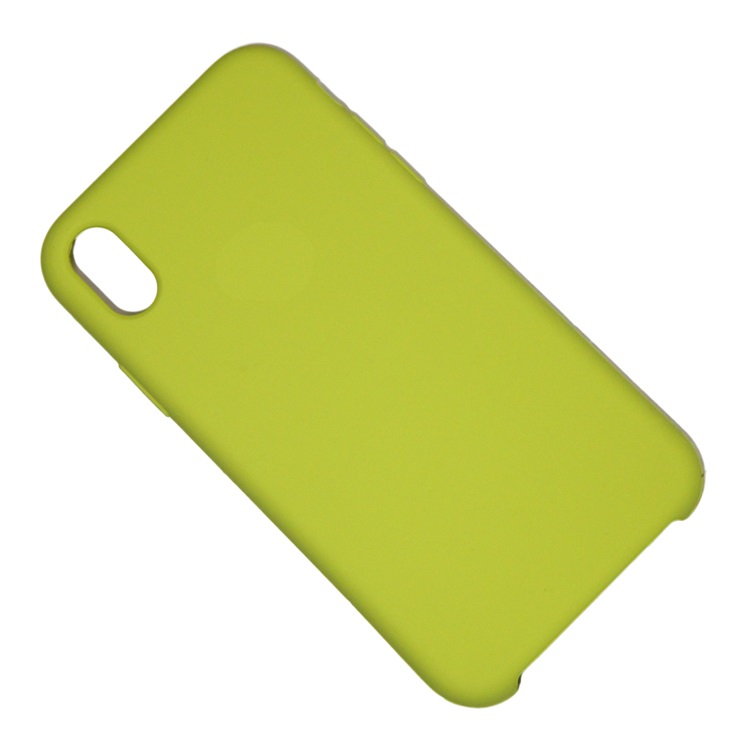Чехол iPhone XR силиконовый Soft Touch <лимонный> (премиум)