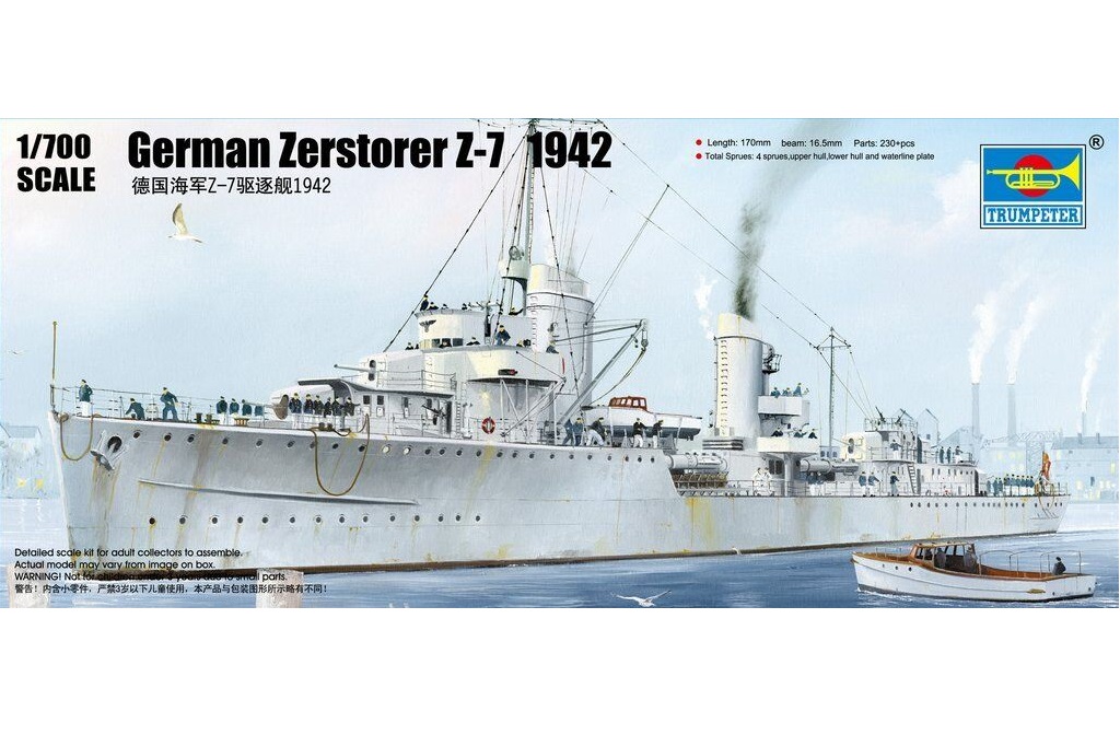 

05793P German Zerstorser Z-7, 1942