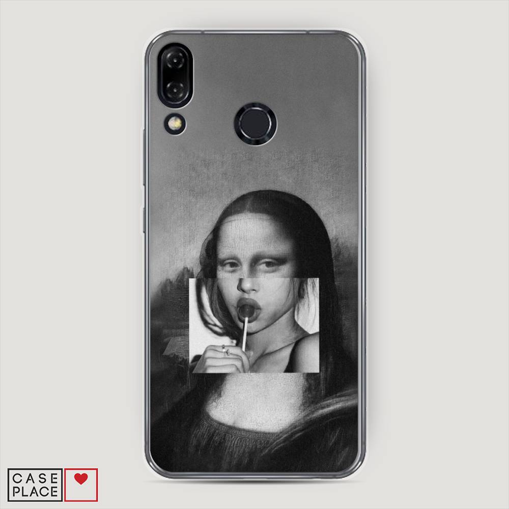 фото Чехол awog "mona lisa sucking lollipop" для asus zenfone 5z zs620kl