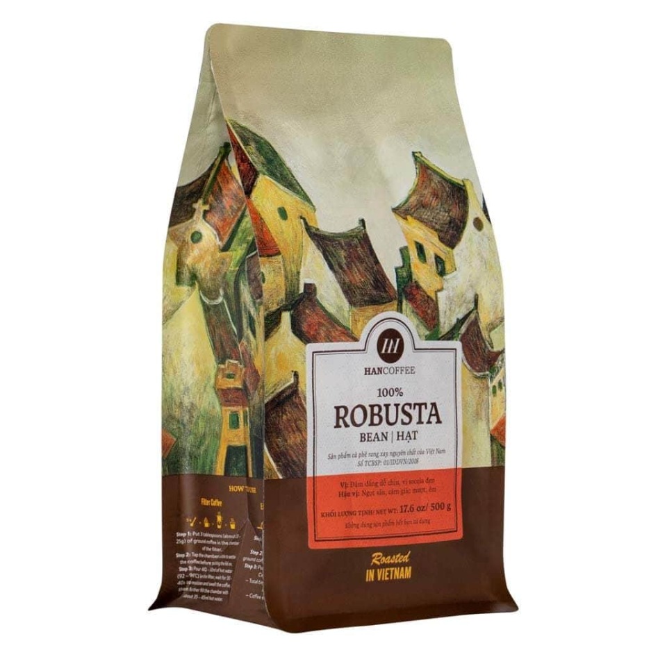 

Кофе в зернах HANCOFFEE - Standard 100% Robusta, 500 г (Whole Bean)