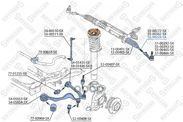 

STELLOX Тяга рулевая STELLOX 5500226sx