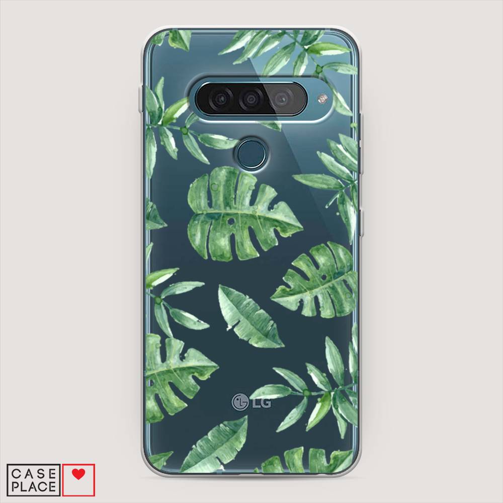 

Чехол Awog "Нарисованные пальмовые листья" для LG G8s ThinQ, 84050-4