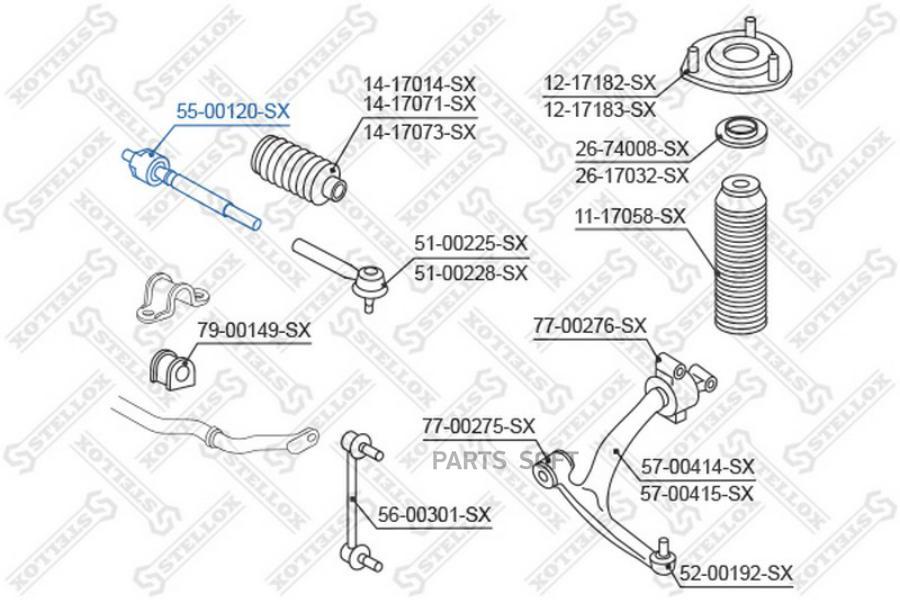 

STELLOX Тяга рулевая STELLOX 5500120sx