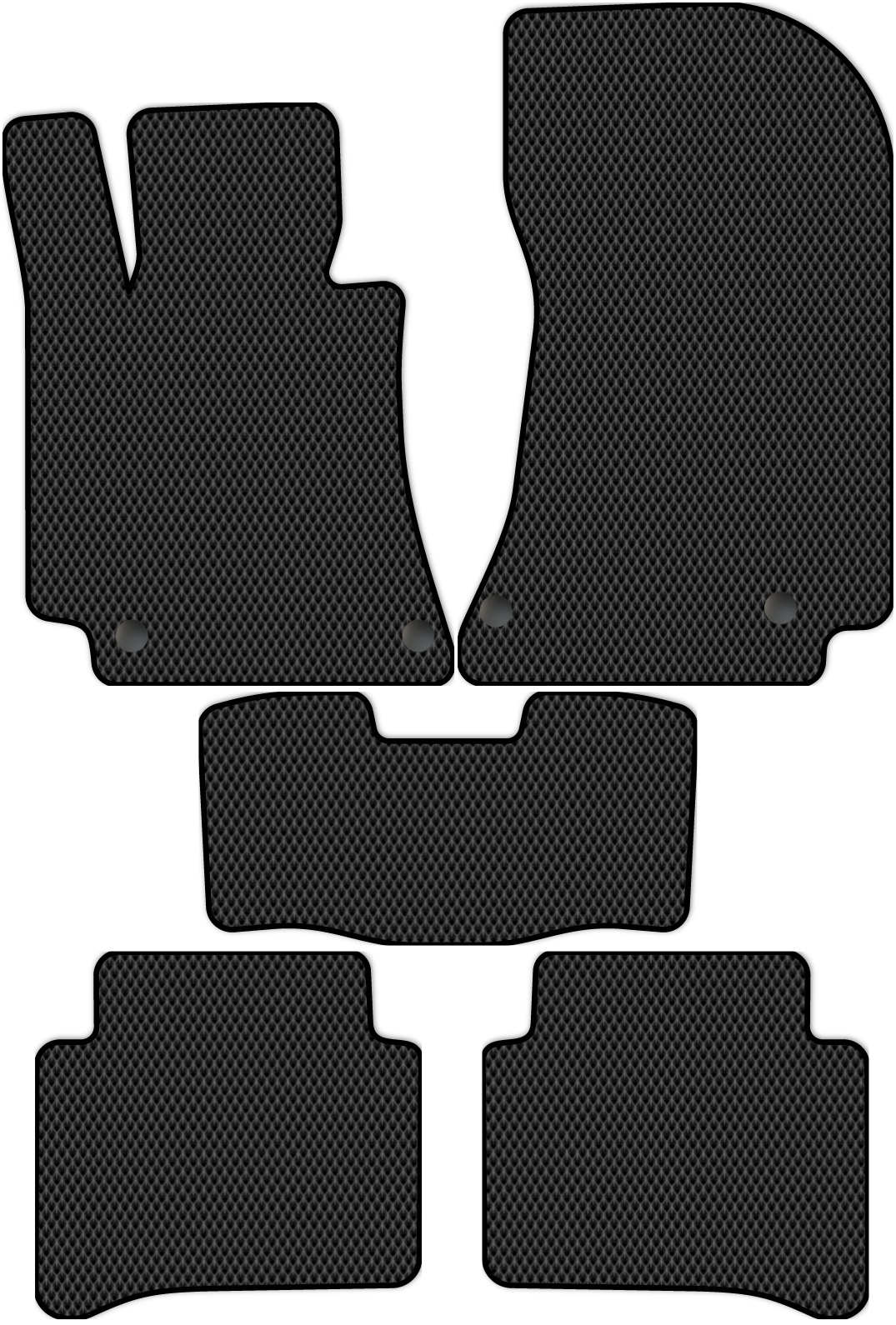 

Коврики ЭВА в салон для Mercedes-Benz E-Class 4 (S212, W212) 2013 - 2016, 5 шт. черный, 3526-S5YLT-H