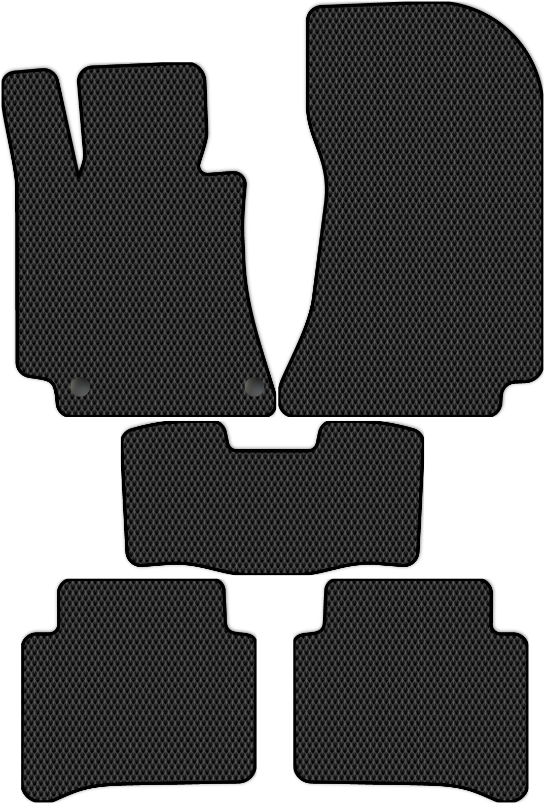 

Коврики ЭВА в салон для Mercedes-Benz E-Class 4 (W212, S212) 2009 - 2012, 5 шт. черный, 3525-S5YLT-H