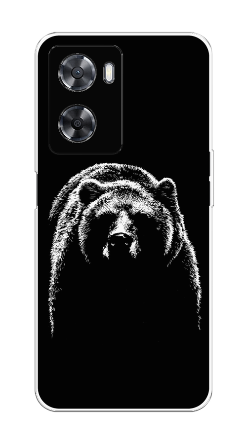 

Чехол на Oppo A57 4G/A77 4G/A77s 4G/A57s "Медведь в ночи", Белый;черный, 2511550-1