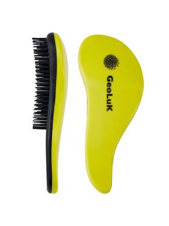 Расческа GeoLuK HairStyle Mini yellow расческа geoluk hairstyle pro purple