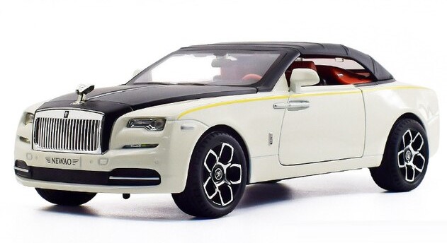 Модель металлическая XHD Rolls-Royce Dawn кабриолет, 1/24, свет, звук, поворот руля, белый