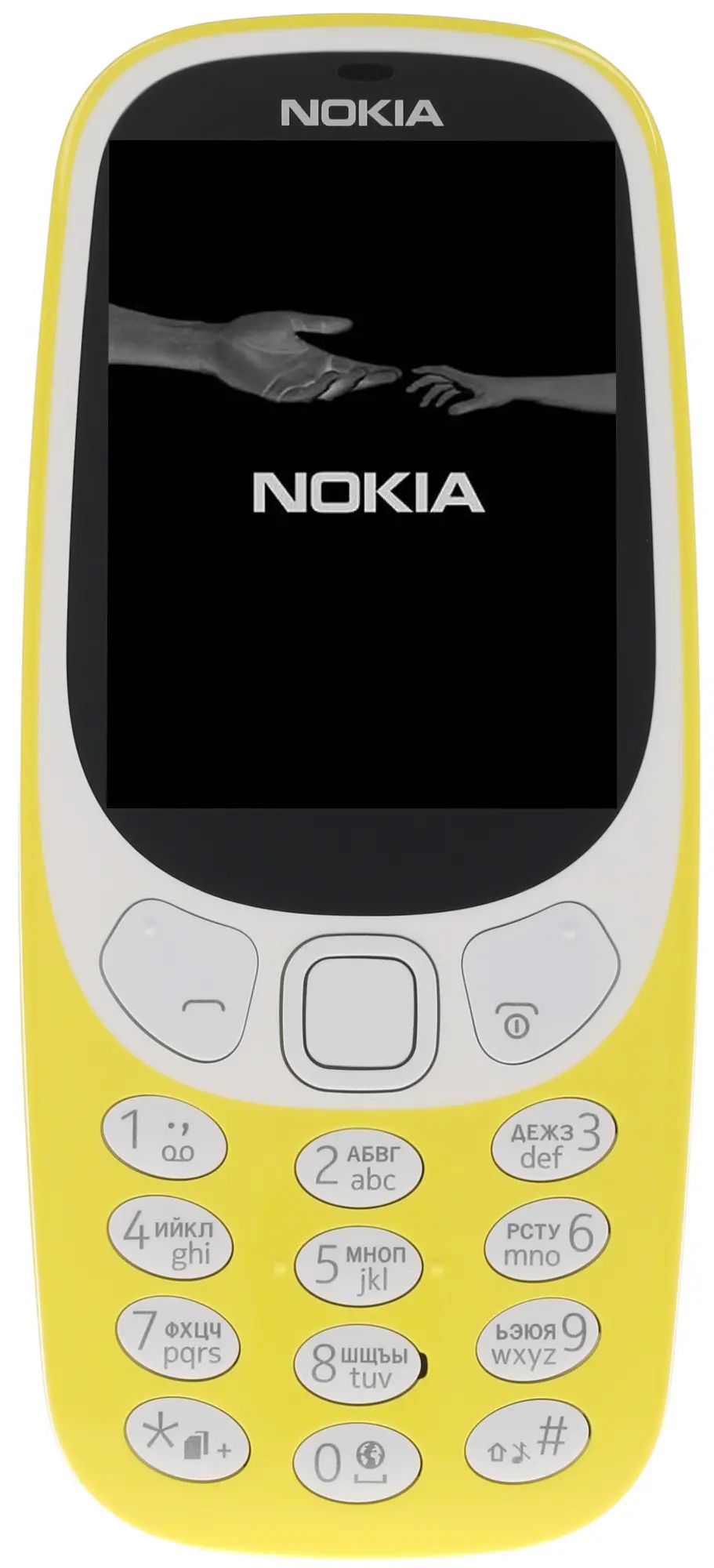

Мобильный телефон Nokia 3310 dual sim 2017 желтый моноблок 2Sim 2.4"