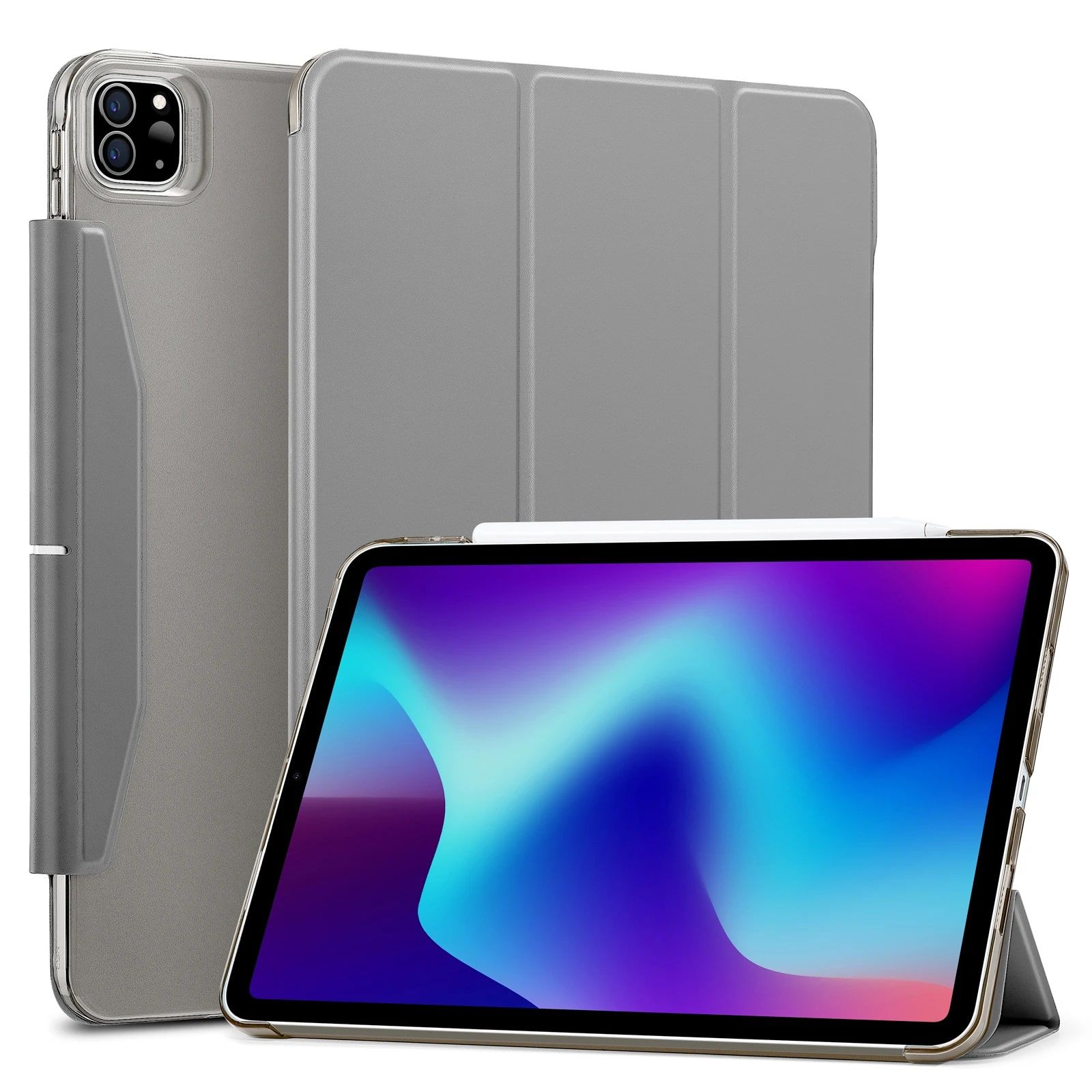 Чехол книжка ESR Ascend Trifold Case для Apple iPad Pro 12.9 (2021, 2022) - серый