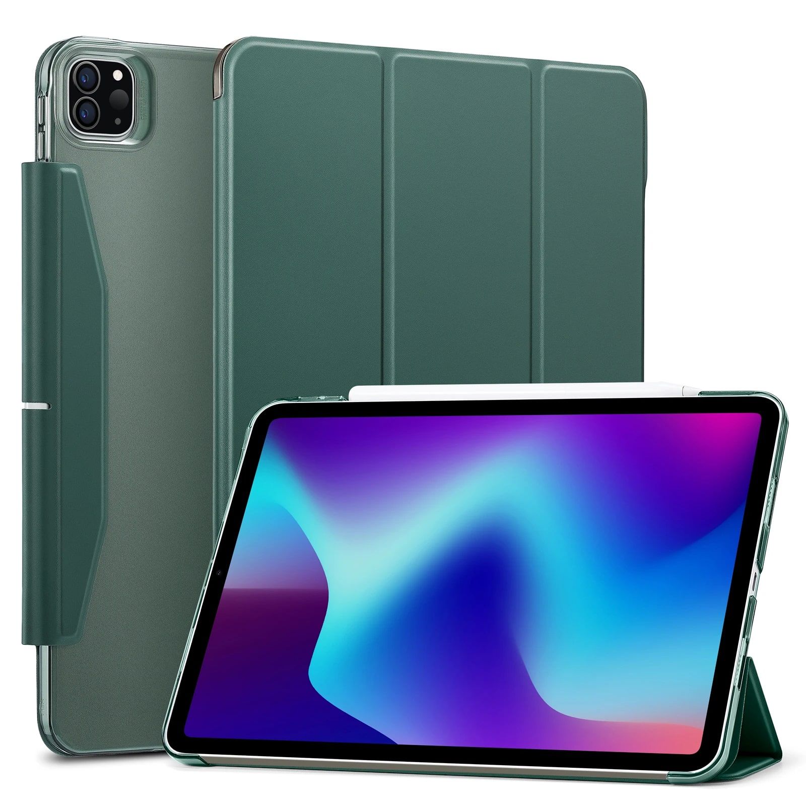 Чехол книжка ESR Ascend Trifold Case для Apple iPad Pro 12.9 (2021, 2022) - зеленый