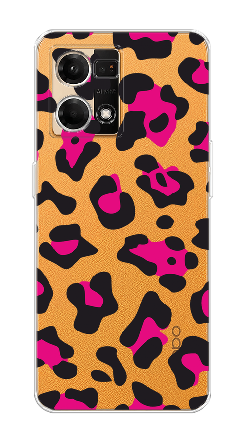 

Чехол на Oppo Reno 7 4G/8 4G "Pink cow spots", Черный;розовый, 2511450-1