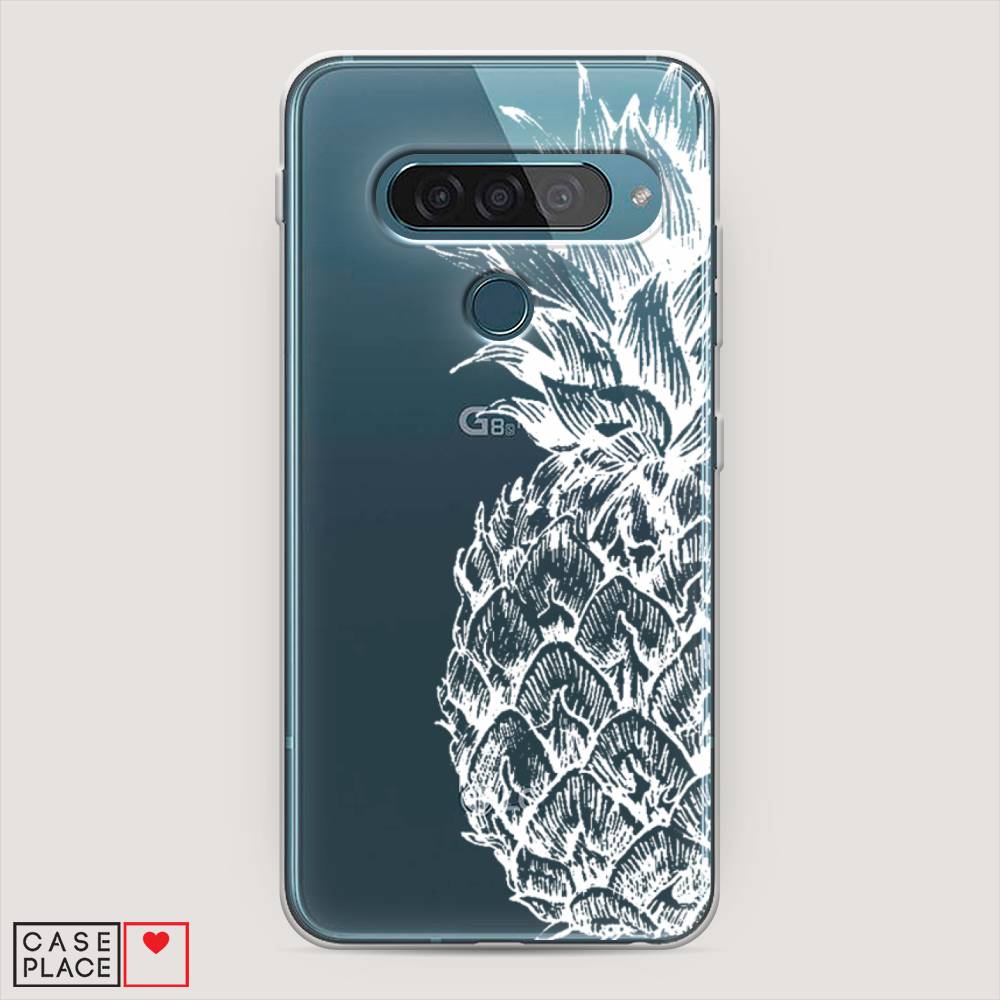 

Чехол Awog "Ананас графика белая" для LG G8s ThinQ, 84050-10