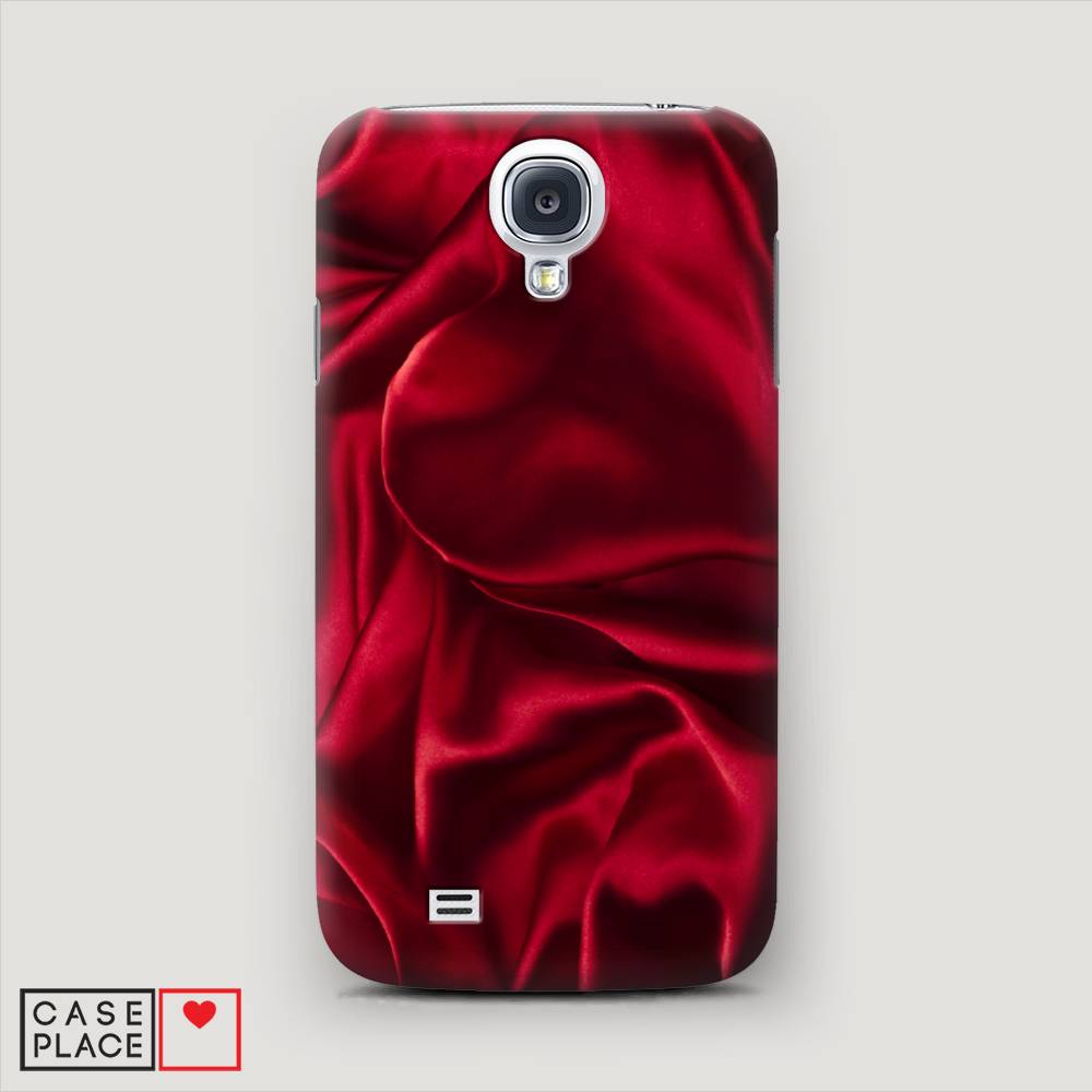 фото Чехол awog "текстура красный шелк" для samsung galaxy s4