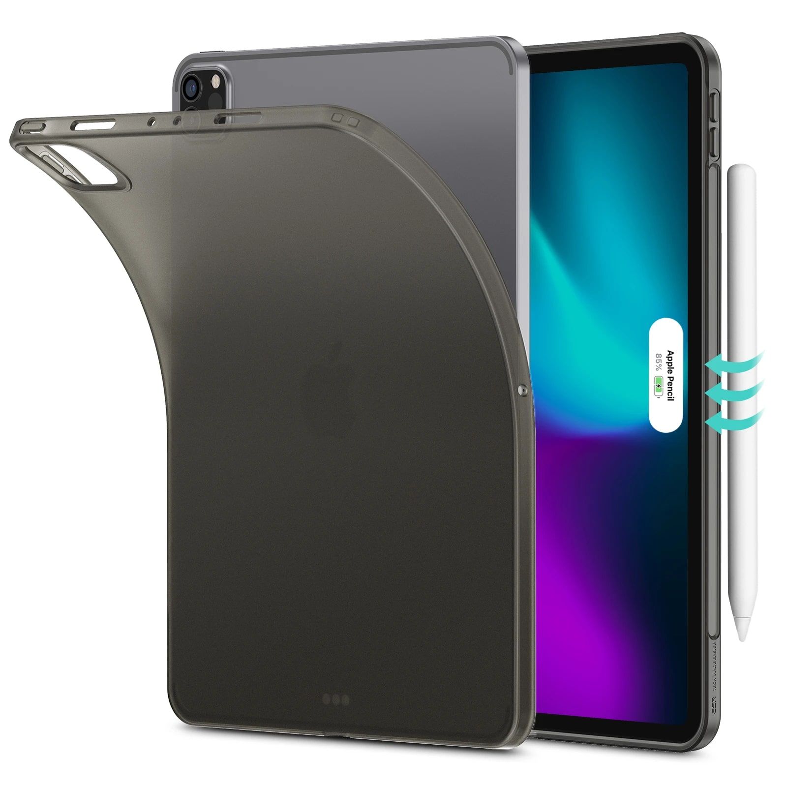 

Силиконовый чехол ESR Project Zero Case для iPad Pro 11 (2021, 2022), матовый, Черный, Apple iPad Pro 11 (2021) Zero