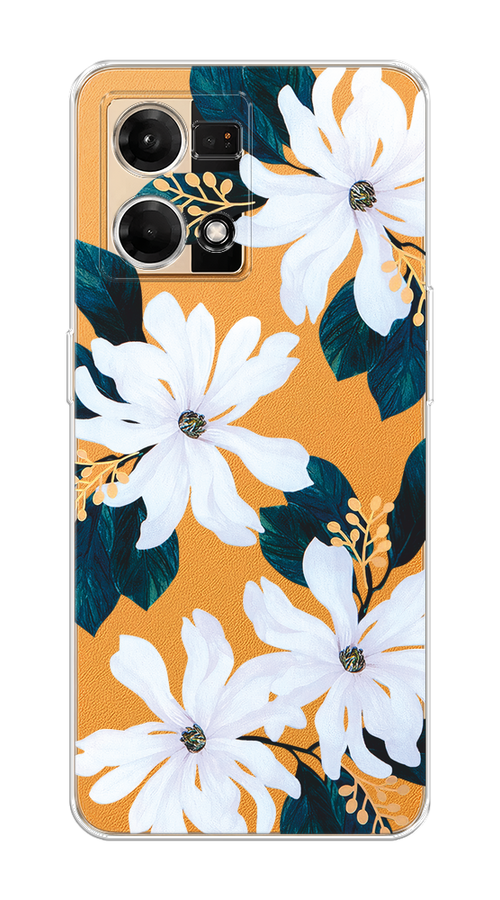 

Чехол на Oppo Reno 7 4G/8 4G "Delilah Flower", Зеленый;белый, 2511450-1