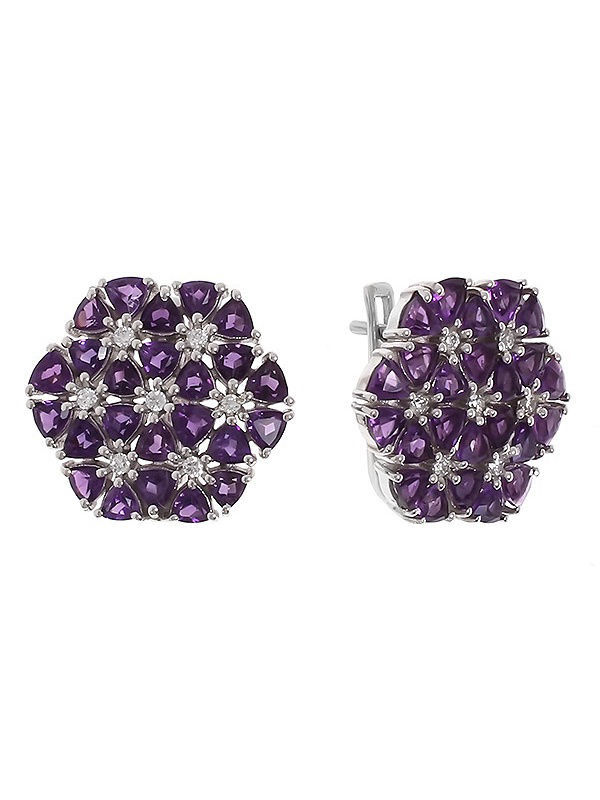 

Серьги из серебра с аметистом Balex Jewellery 2410931196, 2410931196