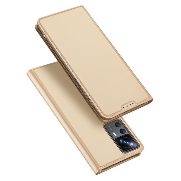 Чехол книжка Dux Ducis для Xiaomi 12T/12T Pro, Skin Series золотой