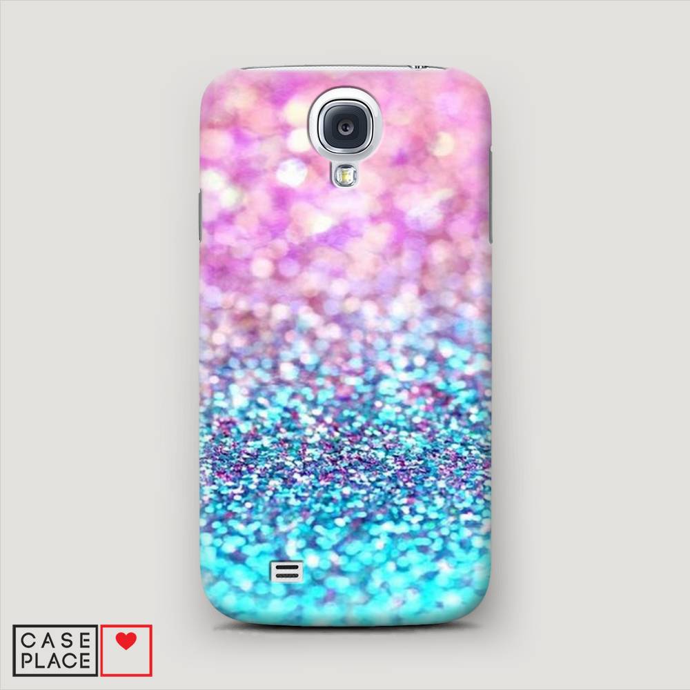 

Чехол Awog "Розово-голубые глиттеры рисунок" для Samsung Galaxy S4
