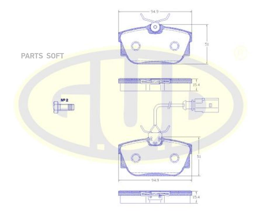 

Колодки Тормозные Задние Vw T4 1.9-2.5Tdi 96- Eco-Line