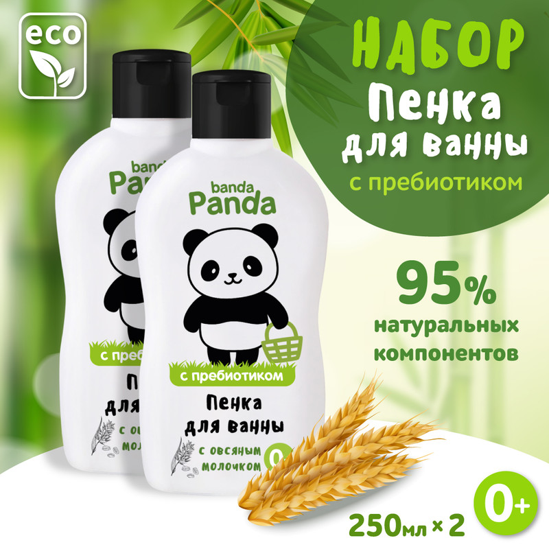 Набор Детская пена для ванны banda Panda 250млх2шт