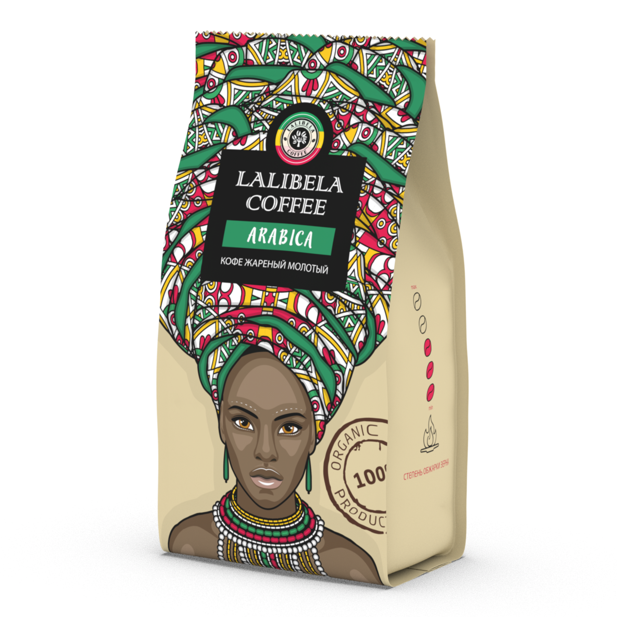 Кофе молотый LALIBELA COFFEE Arabica арабика 100%, 200 г