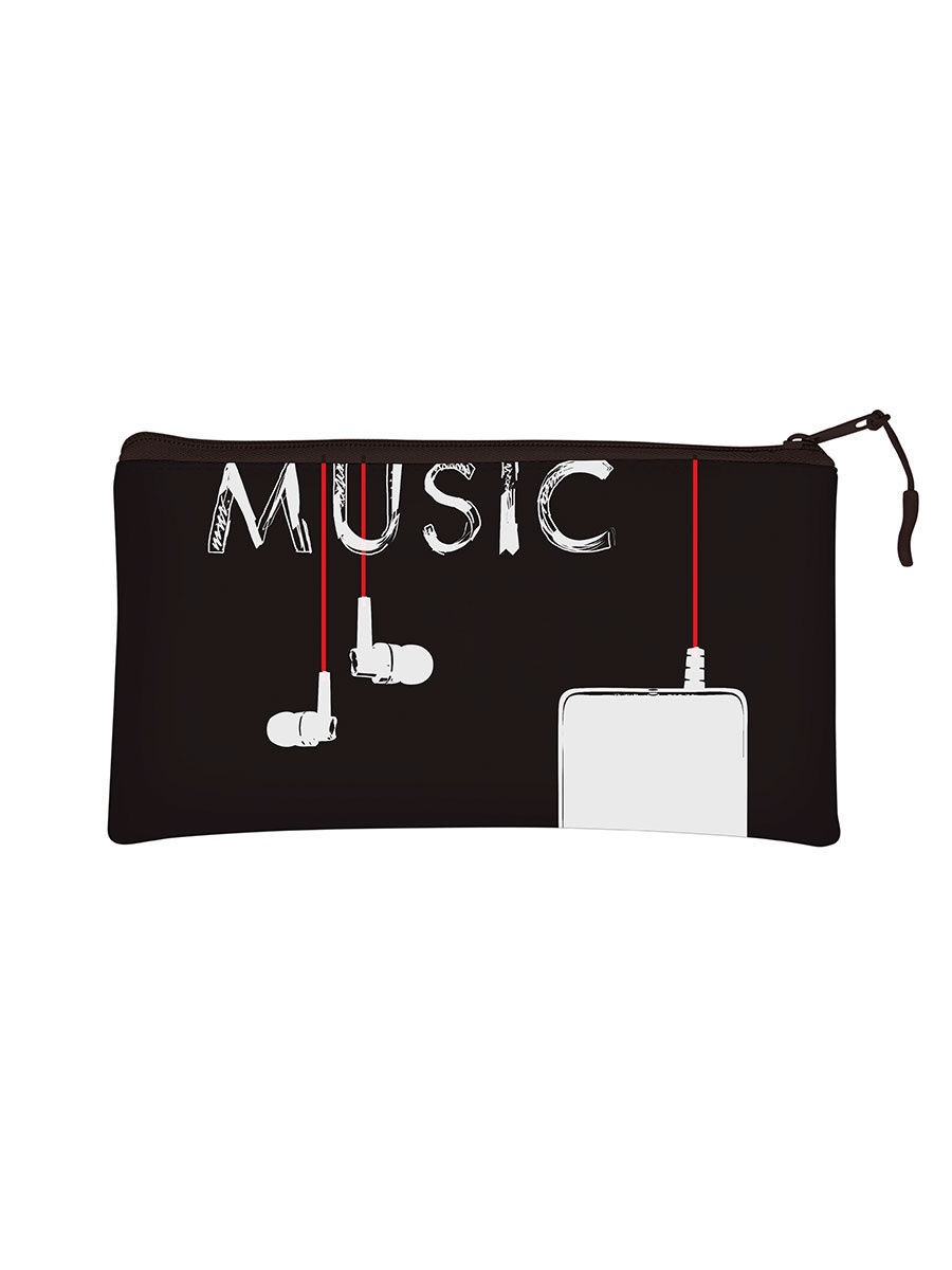 

Папка на молнии, ЧЕРНАЯ. "MUSIC NON STOP", силикон, Ф.А6. 23 х 12 СМ, 14-008/04