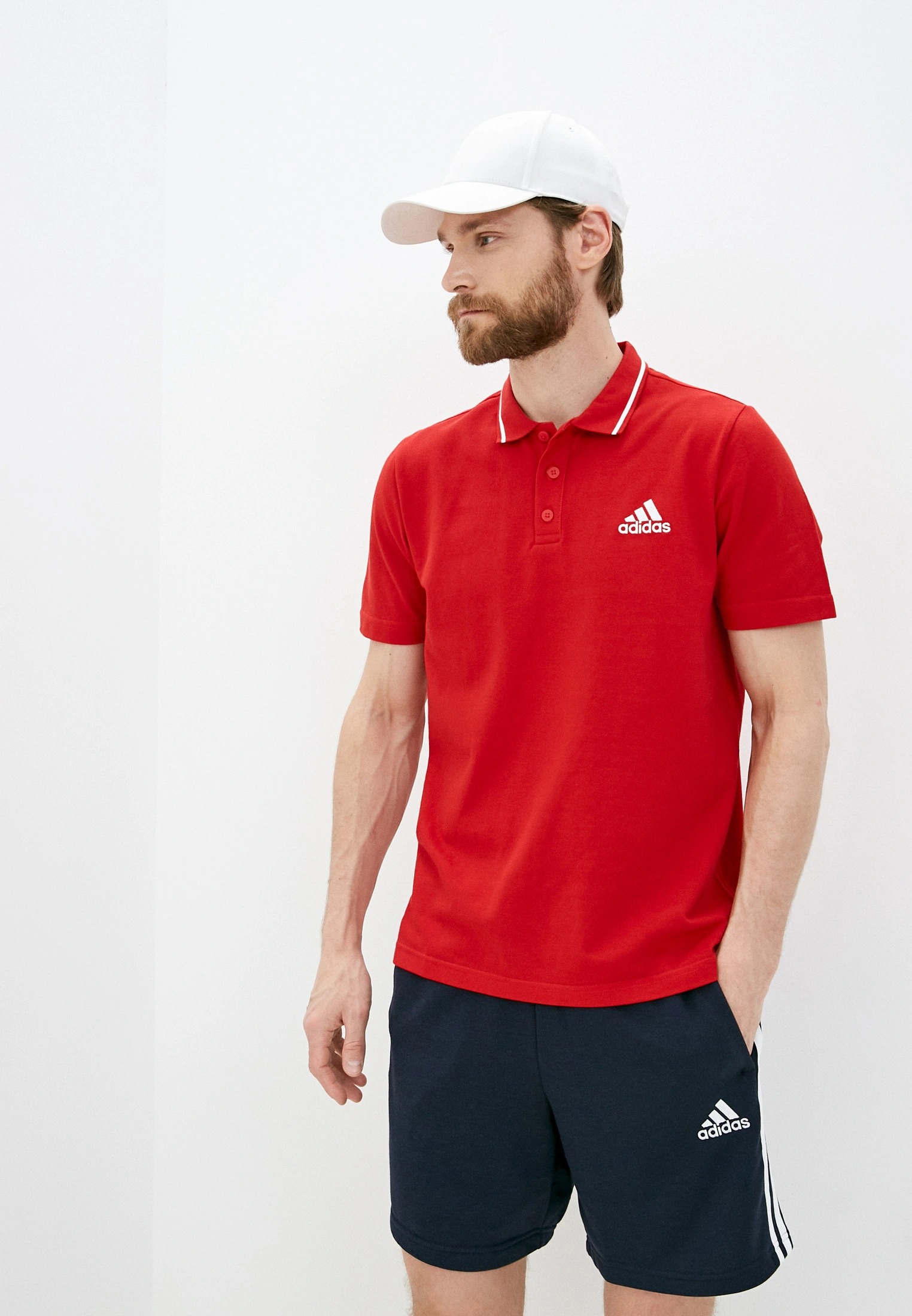 фото Футболка-поло мужская adidas gm6959 красная 2xl