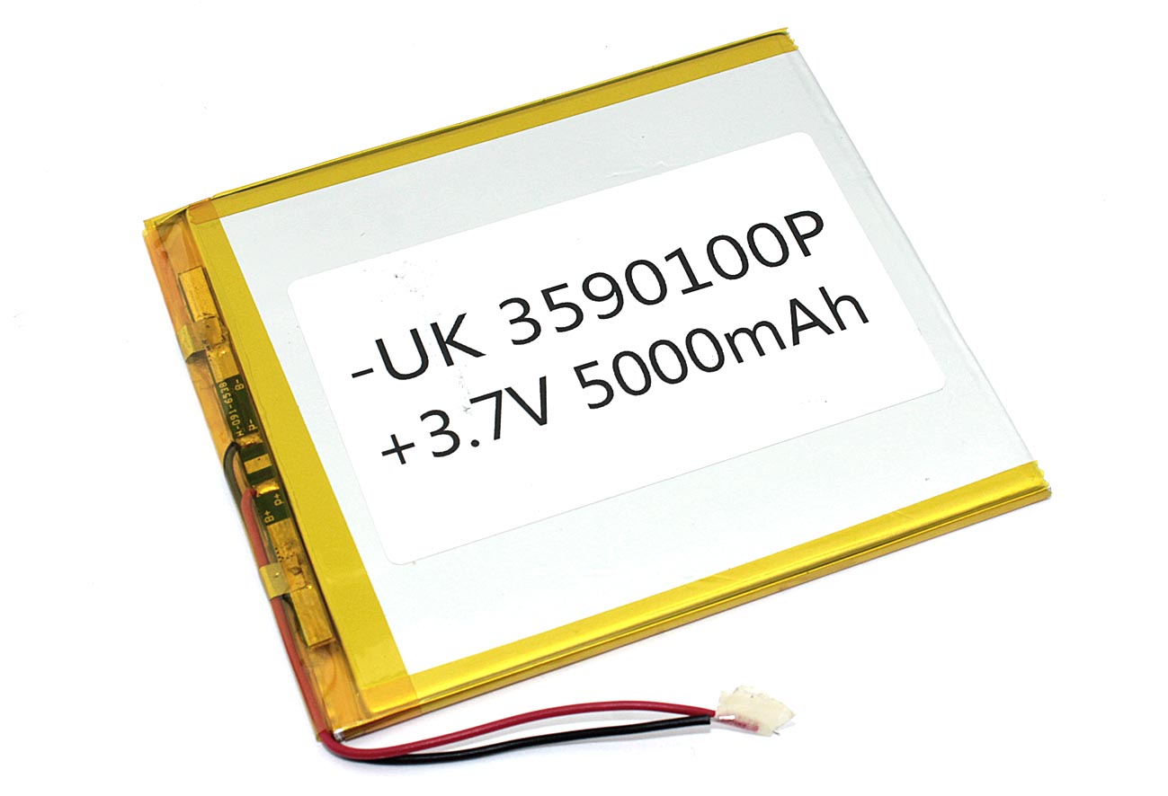 

Аккумуляторная батарея OEM Li-Pol 3.5*90*100мм 2pin 3.7V/5000mAh