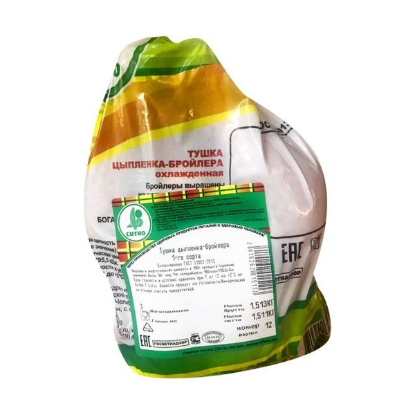 

Тушка цыпленка-бройлера Ситно охлажденная +-1,5 кг