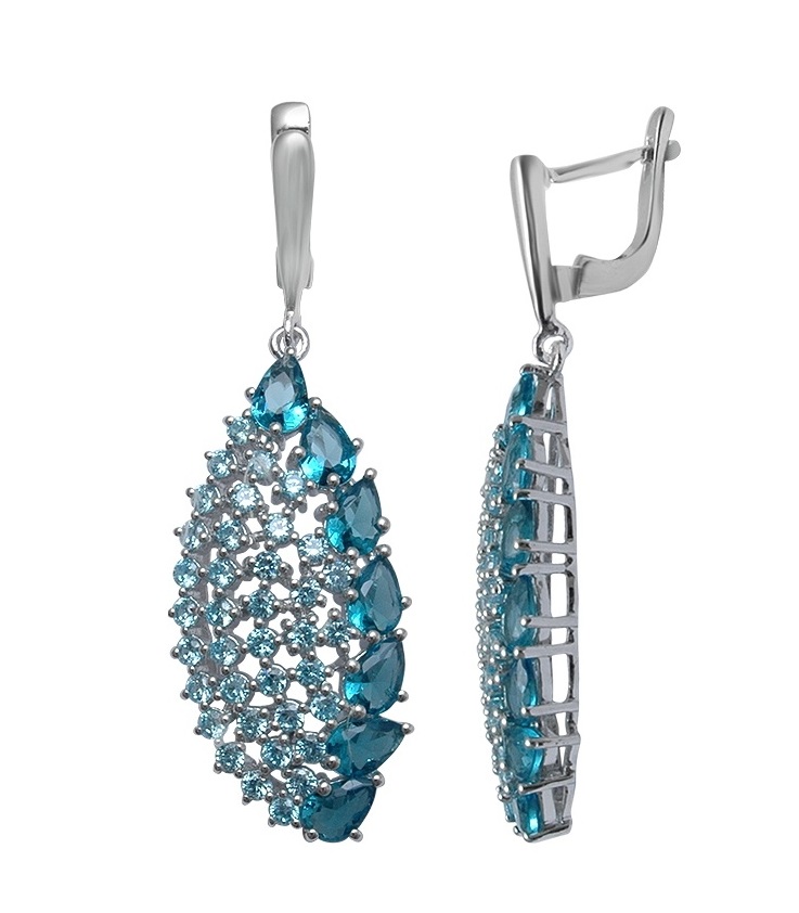 

Серьги из серебра с топазом Balex Jewellery 2410931596, 2410931596